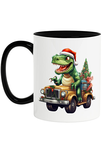 StoryGift Romania Cana cu un dinozaur verde care conduce o masina | ilustrati...