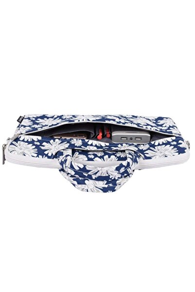 canvasartisan Geantă pentru laptop de 14 inch, design durabil din poliester cu fermoar, servietă (C22), albastră