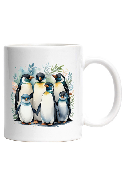 StoryGift Romania Cana cu mai multi pinguini | ilustratie | natura | plante |...