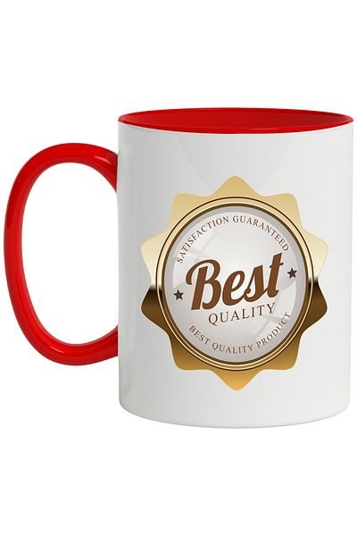 StoryGift Romania Cana Cu Mesaj In Engleza Best Quality Product, Insigna, Stele, Umbra, Multicolor, Cu Maner Rosu