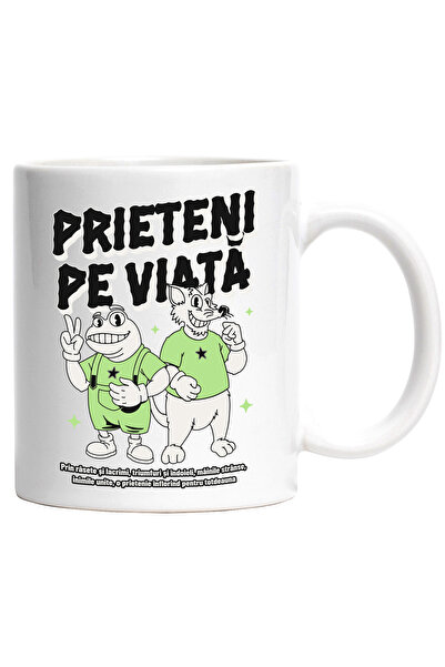 StoryGift Romania Cana Prieteni pe Viata familie iubire loiali, 330ml, Cerami...