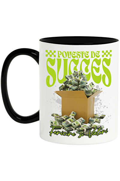 StoryGift Romania Success Story Mug - Box with Stacks of 500 Romanian Lei, 33...