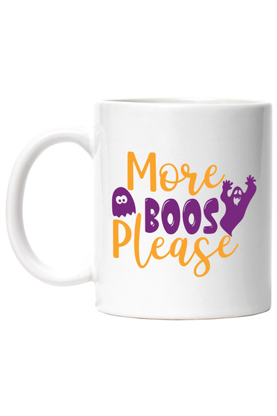 StoryGift Romania Cana cu fantome si cu mesajul in engleza "More boos, please...