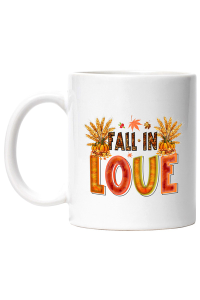 StoryGift Romania Cana cu mesajul "Fall in love", toamna, ilustratie, indrago...