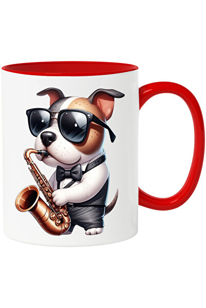 StoryGift Romania Cana cu un caine care canta la saxofon | ilustratie | ochel...