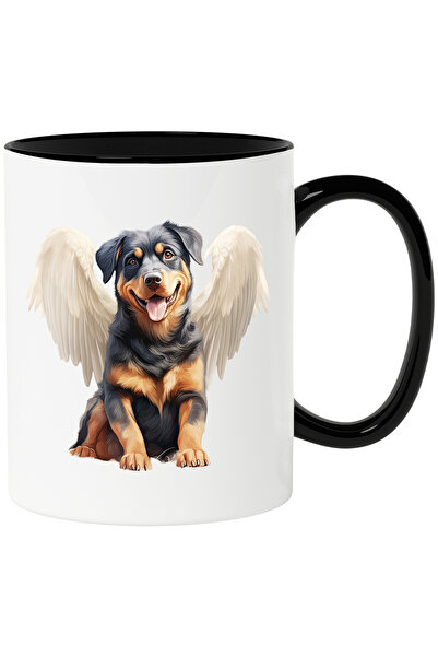 StoryGift Romania Cana cu un caine vesel care are aripi albe | ilustratie | n...