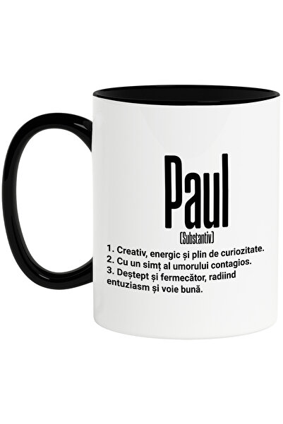 StoryGift Romania Cana Cu Numele Paul, Cu Mesaj Motivational, Creativ, Energi...