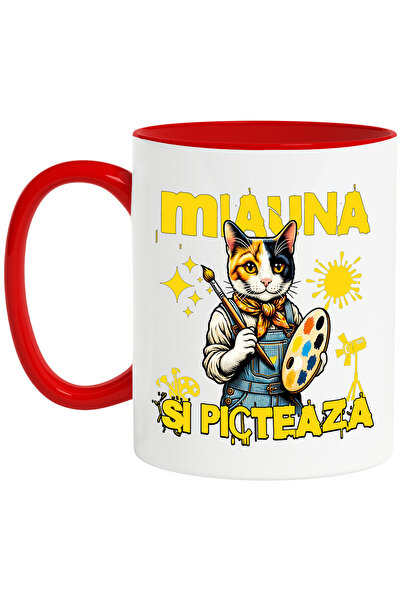 StoryGift Romania Cana Pisica artist miauna si picteaza animal blanos motan, ...