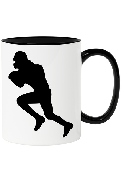 StoryGift Romania Cana cu un jucator de fotbal american care tine mingea la p...