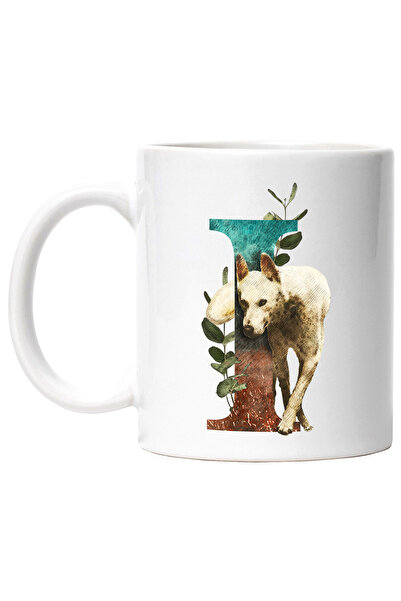 StoryGift Romania Cana Cu Litera, I, Lup, Frunze, Multicolor 330 ml, Ceramica...