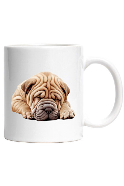 StoryGift Romania Cana cu un caine Shar Pei care doarme | ilustratie | somn a...