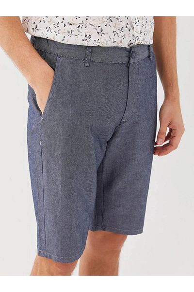 LC Waikiki Southblue Standard Fit Dobby Men's Bermuda Shorts