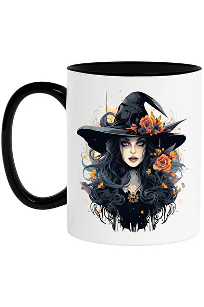 StoryGift Romania Cana cu o vrajitoare draguta, ilustratie, tanara, palarie, ...