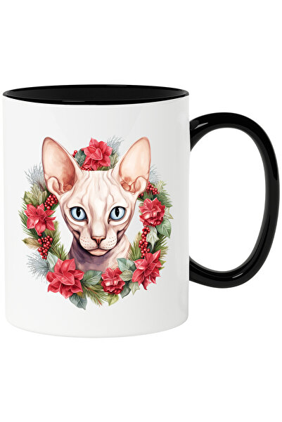 StoryGift Romania Cana cu o pisica Sfinx serioasa | ilustratie | coroana | va...