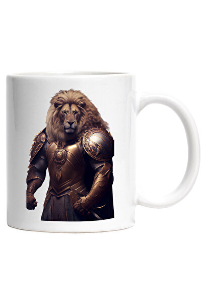 StoryGift Romania Cana Cu Leu, Cavaler, Armura, Fantasy, Medieval, Multicolor...
