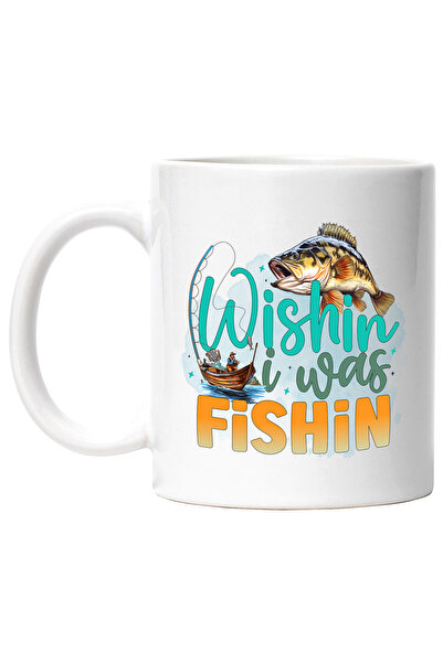 StoryGift Romania Cana cu un pescar intr-o barca cu mesajul "Wishing' I was f...