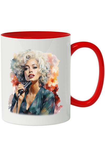 StoryGift Romania Cana Cu Marilyn Monroe, Celebritate, Arta, Actrita, Film, Hollywood, Multicolor , Cu Maner Rosu