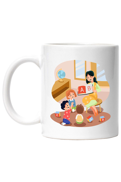 StoryGift Romania Cana Cu Profesor, Scoala, Copii, Abecedar, Multicolor 330 m...