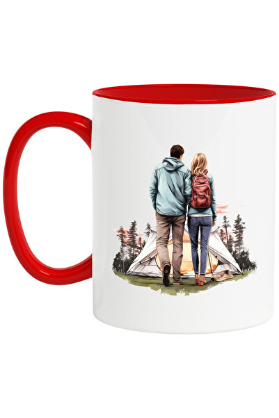 StoryGift Romania Cana cu un cuplu la camping | ilustratie | ghiozdan | prega...