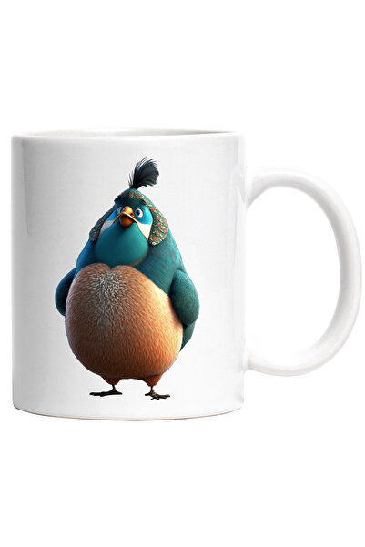 StoryGift Romania Cana cu Portret Pasare Grasuta, Pasare Draguta si Mare, Gal...