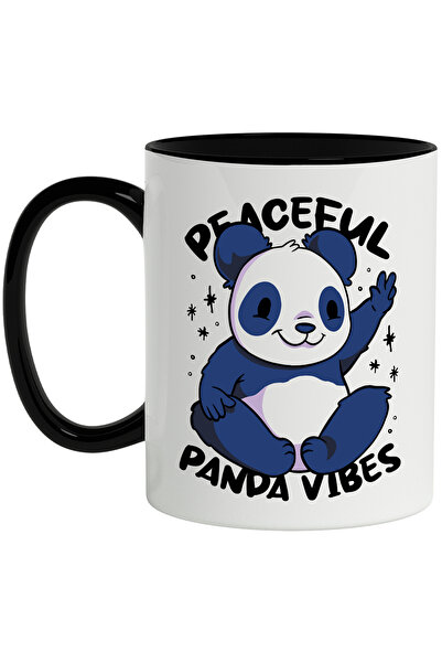 StoryGift Romania Cana Cu Mesaj In Engleza Peaceful Panda Vibes, Stele, Urs, ...