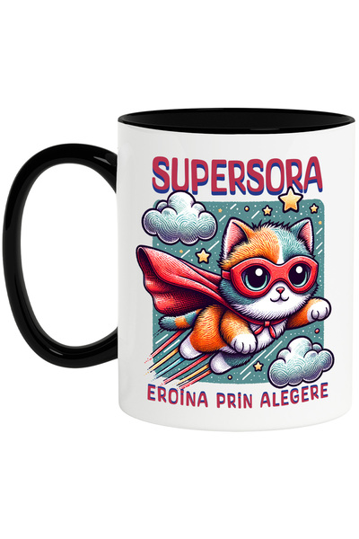 StoryGift Romania Cana Super Sora, SuperErou, Eroina Prin Alegere, 330ml, Cer...