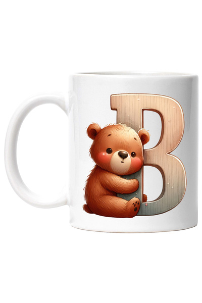 StoryGift Romania Cana cu un ursulet cu litera "B", ilustratie, pentru copii,...