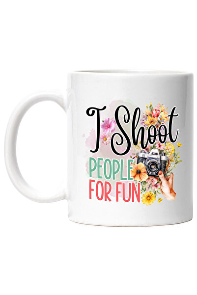 StoryGift Romania Cana cu mesajul "I shoot people for fun", ilustratie, activ...