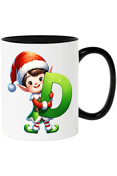 StoryGift Romania Cana cu un spiridus care tine litera "D" | ilustratie | "an...