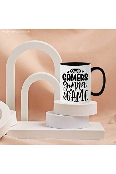 StoryGift Romania Cana cu inimioara si controller pentru jucatorii care se joaca destul de mult jo, Cu Maner Negru