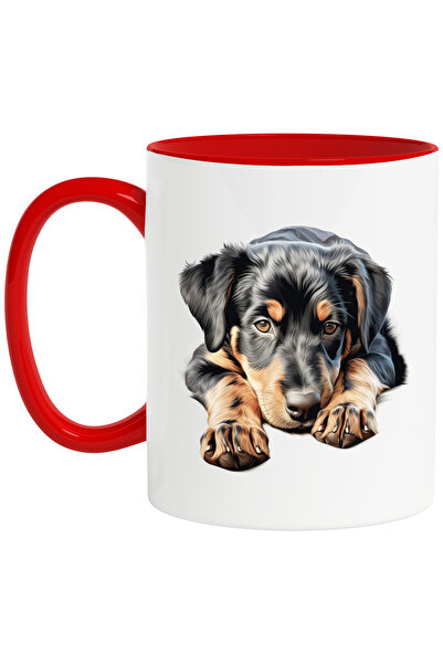 StoryGift Romania Cana cu un catelus negru somnoros | ilustratie | obosit | f...