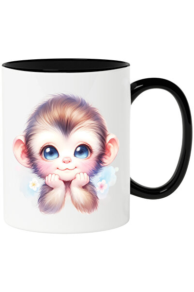 StoryGift Romania Cana cu o maimutica vesela | ilustratie | ochi albastri | f...