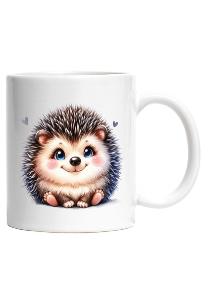 StoryGift Romania Cana cu un arici vesel | ilustratie | inimi | natura | apre...