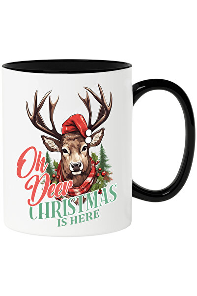 StoryGift Romania Cana cu un cerb cu mesajul "Oh, deer, Christmas is here", c...