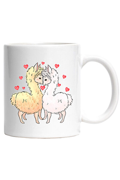StoryGift Romania Cana cu 2 lame care formeaza o inima, Valentine's Day, ilus...