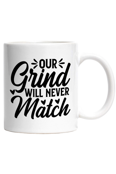 StoryGift Romania Cana cu inimioare si textul "Our grind will never match" - ...