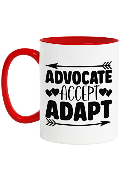 StoryGift Romania Cana cu inimioare si mesajul "Advocate, accept, adapt" - su...