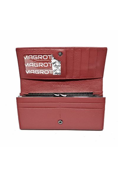 OEM Women's wallet, Magrot, genuine leather, 158 red93