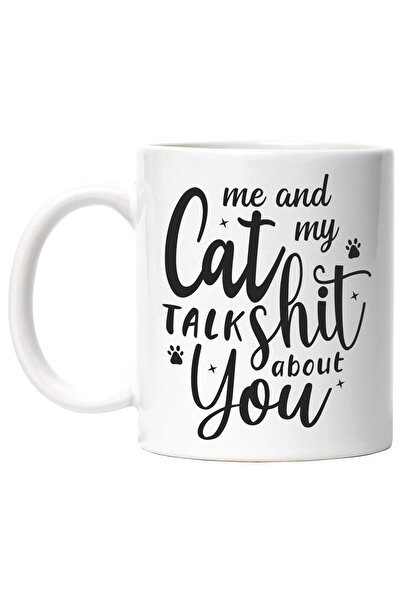 StoryGift Romania Cana cu labute de pisica si mesajul in engleza "Me and my c...