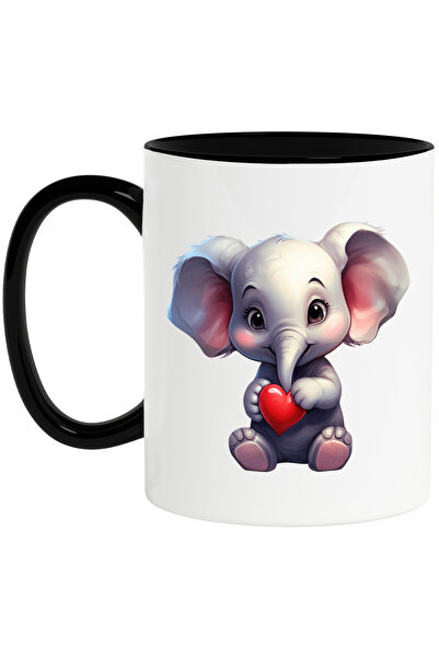 StoryGift Romania Cana cu un pui de elefant care tine o inimioara in brate | ...