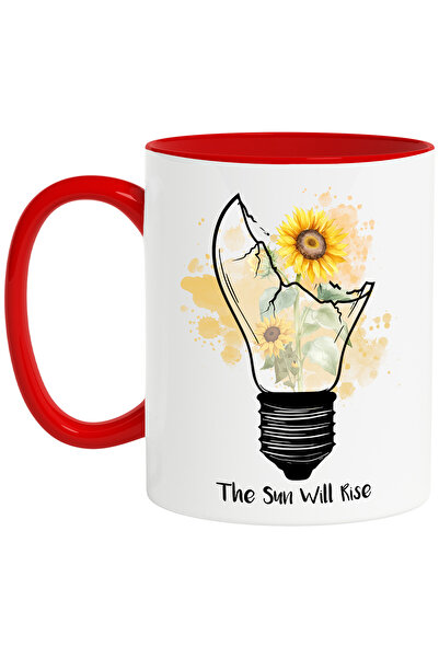 StoryGift Romania Cana cu mesajul "The sun will rise", ilustratie, motivation...