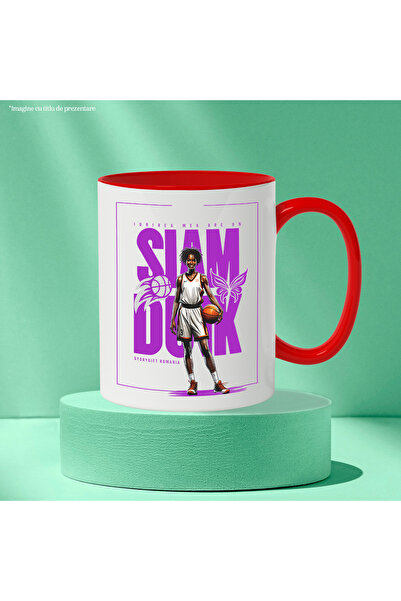 StoryGift Romania Cana jucatoare baschet slam dunk iubirea mea, iubitorii de sport, 330ml, Ceramic, Cu ,STG