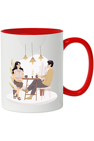 StoryGift Romania Cana Cu Cafenea, Masa, Lampa, Intalnire, Cuplu, Cafea, Plan...