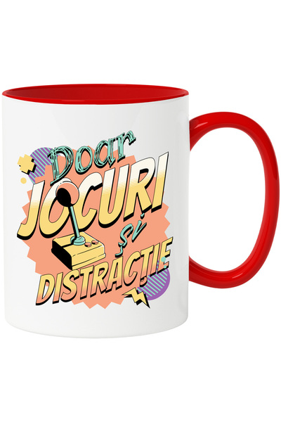 StoryGift Romania Cana maneta joc video Doar jocuri si distractie , 330ml, Ce...