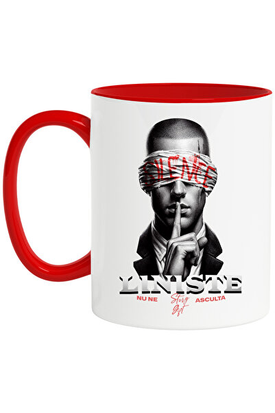 StoryGift Romania Cana Om cu degetul la gura liniste opinie publica, 330ml, C...