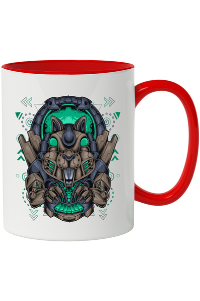 StoryGift Romania Cana Cu Veverita, Robot, Mecha, Geometric, SF, Cyberpunk, M...