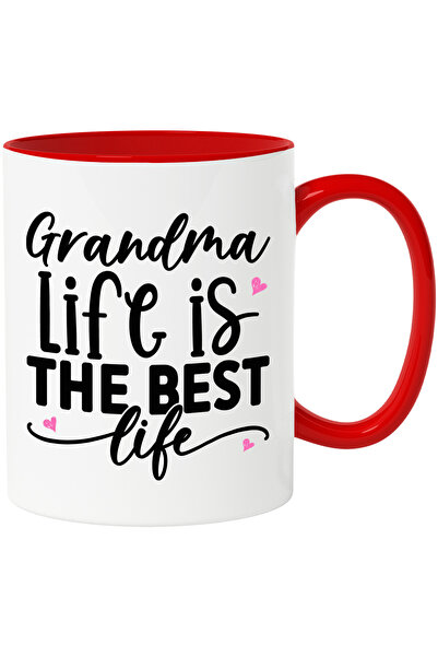 StoryGift Romania Cana cu inimioare si mesajul "Viata de bunica este cea mai ...