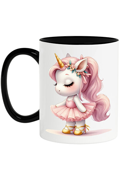 StoryGift Romania Cana cu un unicorn pregatit sa danseze, balet, ilustratie, ...