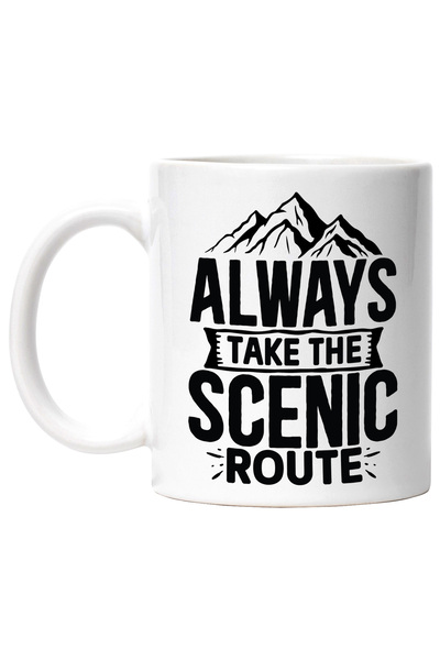 StoryGift Romania Cana cu munti si mesaj in engleza care te indeamna sa iei m...