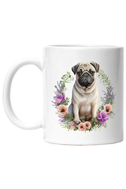 StoryGift Romania Cana cu un catel Pug serios | ilustratie | putin dezamagit ...